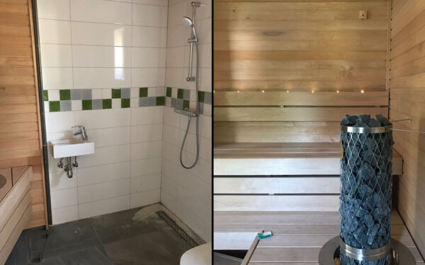 Luxe badkamer met sauna in Aarle Rixtel