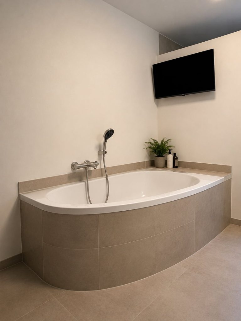 Hoekbad in bestaande badkamer