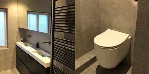 inbouwkraan en sanitair badkamer renovatie